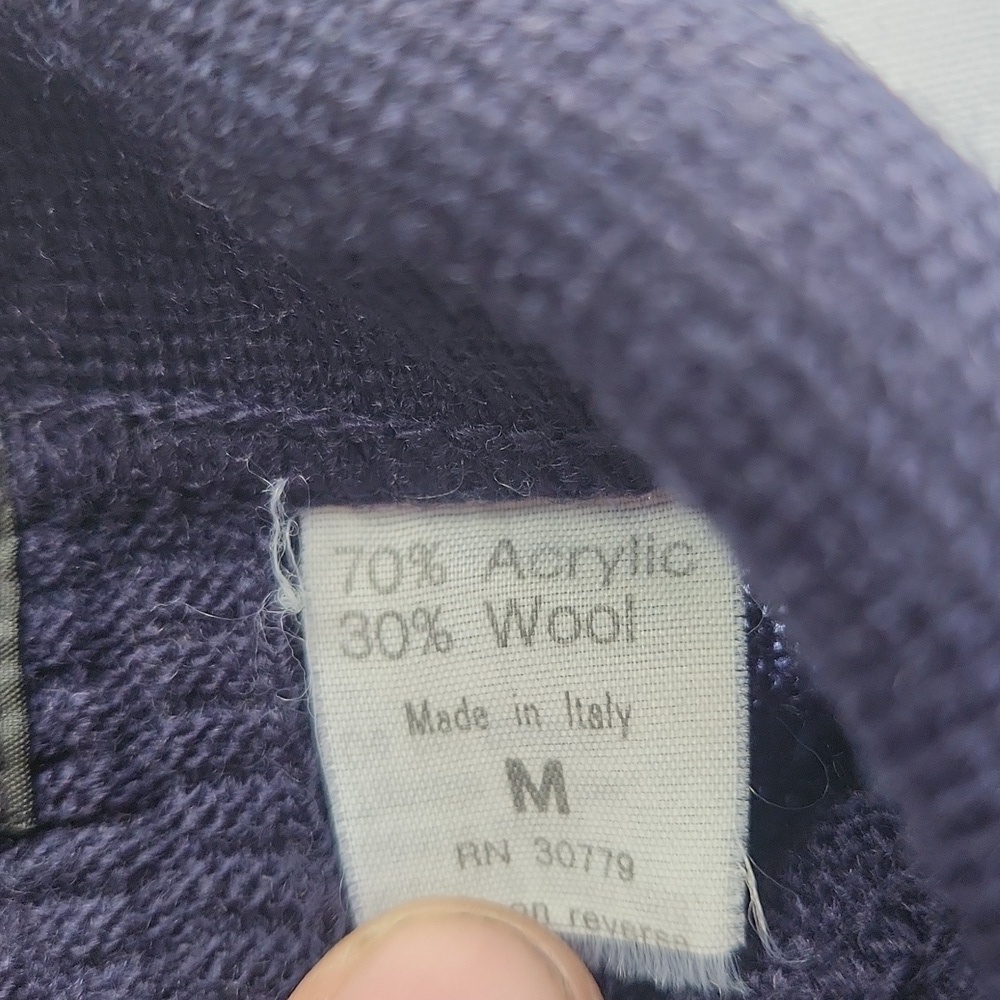Vintage Blue  Patterned Sweater - Picture 6 of 8